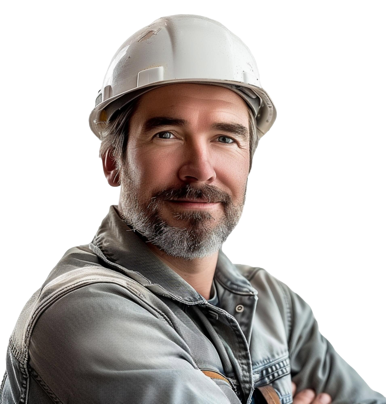 Worker wearing a hard hat